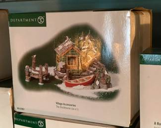 Large Dept.56 Christmas Village Collection Of Buildings, Figurines, & Accessories