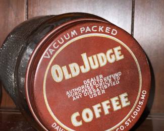 Antique Old Judge Coffee Glass Jar