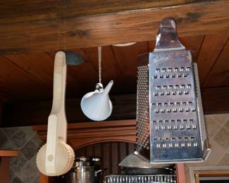 Hanging Kitchen Gadgets, Tools, & Assorted Antiques