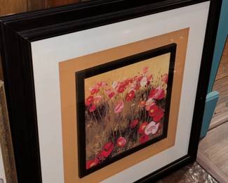 Framed Floral Artwork