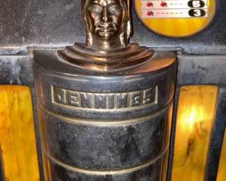 BEAUTIFUL Antique "Sun Chief" Slot Machine By Jennings