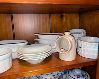 Assorted White China (Some Pottery Barn, Etc.)