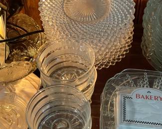Assorted Crystal & Vintage Pressed Glass
