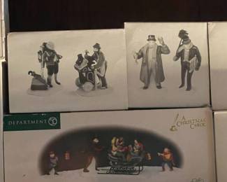 Large Dept.56 Christmas Village Collection Of Buildings, Figurines, & Accessories