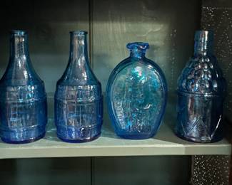 Beautiful Vintage Wheaton Glass Company (NJ) Colorful Bottles