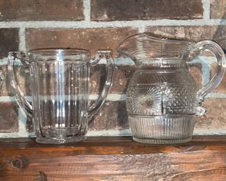 Antique Pressed Glass Pitchers