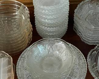 Assorted Crystal & Vintage Pressed Glass