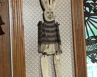 Hanging Wooden Bunny