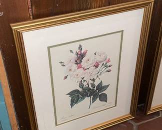 Framed Floral Artwork