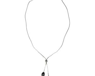 Sterling Silver Dyed Freshwater Pearl Lariat Necklace