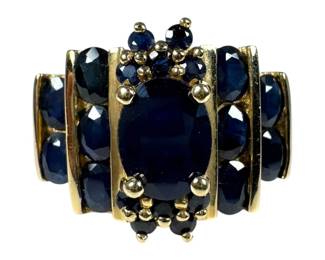 14kt Yellow Gold Blue Sapphire Ring