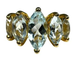 10kt Yellow Gold Aquamarine Ring