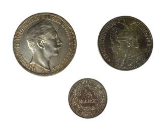 3 German Mark Coins