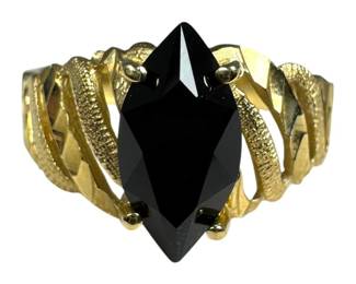 14kt Yellow Gold Onyx Ring