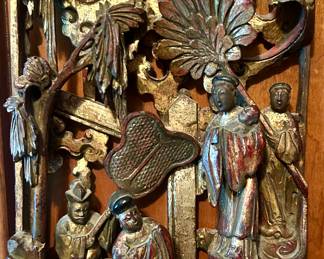 Small/Medium sized Asian gilt wood carving