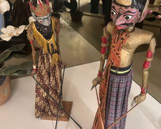 20thC Thai/Indonesian Wayang Golek wooden puppets