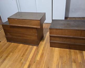 Wooden Furniture and Shelf Set. Includes three French Cleats (for wall mounting), and all have leg receivers, allowing for a custom look (height and mounting flexibility). Two shelves are included, along with supports and mounting hardware. --- Dimensions: Wo legs 30"w x 20.5H x 18d - 3 drawers
Wo legs 30"w x 20.5H x 18d - 3 drawers
36w x 20.5 h x 18d - 3 drawers
36w x 20.5 h x 18d - 3 drawers
Wo legs 30"w x 7"H x 18d - 1 drawer