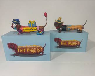 Westland Giftware Hot Diggity Weiner Daschund Figurines
