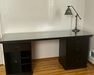 3 Piece Pottery Barn Desk w/Glass Top