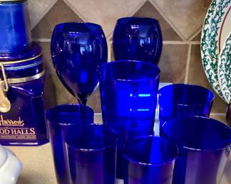Cobaltblue glassware