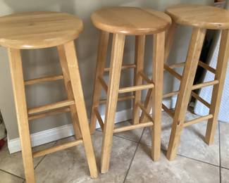 3 Wooden Stools