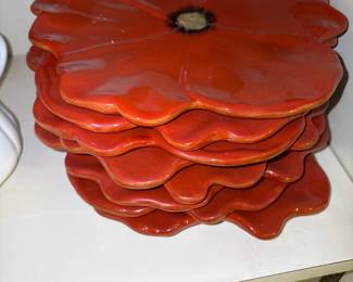 Pier 1 Imports Poppy Salad/Dessert Plates