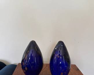 Glass Eye Studio GES '99 Stars Starry Night Cobalt Blue Paperweights