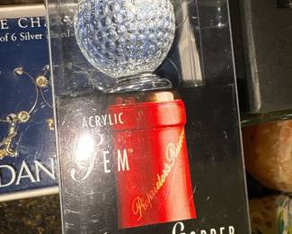 Acrylic Gem Bottle Stopper in box
