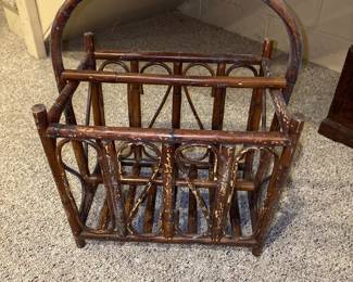 vintage bamboo magazine rack