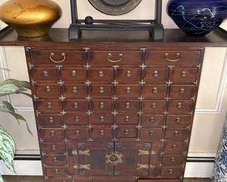Oriental Furniture Korean Style 49 Drawer Apothecary
