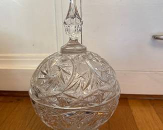 Vintage Imperlux Lead Crystal Glass Candy Dish