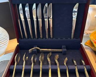 Symphonette Gold Electroplated Flatware Set