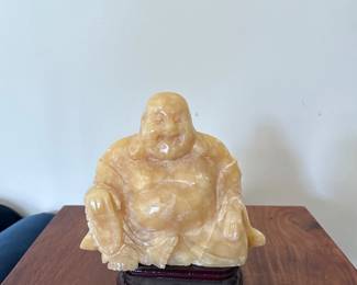 carving of a Laughing Buddha