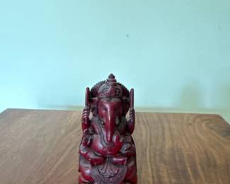 Red Sandalwood Ganesha Idol
