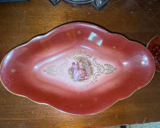 Moschendorf M Crown Oval Celery Dish - Bavaria circa 1910
