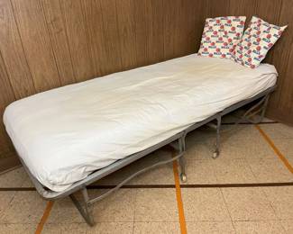 140 Vintage Metal Folding Cot X2min