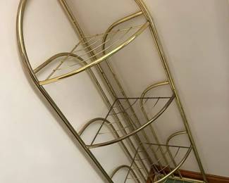 140 Vintage 4Tier Brass Display Shelf X2min