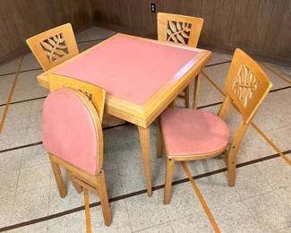 140 Stakmore Vintage Leaf Back Folding Gaming Table min