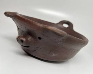 140 Pomaireware Chilean Pig Pottery Bowlmin