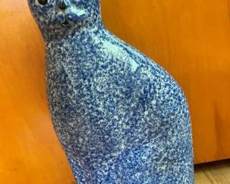 140 Enesco Spongeware Ceramic Catmin