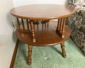 140 Baumritter Revolving 2Tier Accent Tablemin