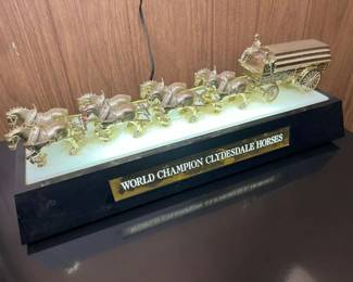 140 AnheuserBusch Budweiser Clydesdale Advertising Table Lightmin