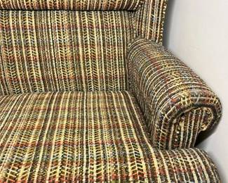 140 Vintage Upholstered Settee Detailmin