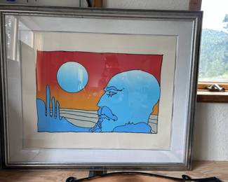 "Space Teacher" Peter Max Serigraph