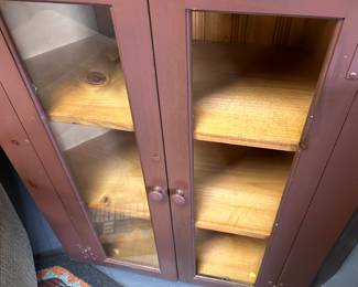 Pine 2 pc Farmhouse Cabinet - cute, must see