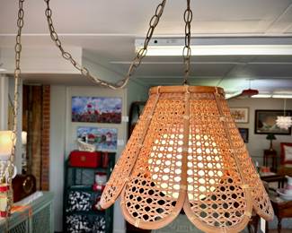 Wicker Swag Lamp