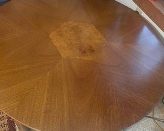 top view of mid century coffee table