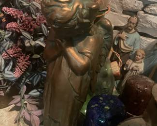 heavy vintage praying angel