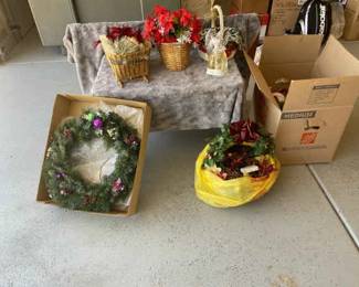 Christmas Lot Two Featuring Wreaths And More