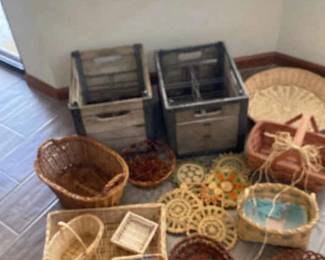 Dairy Crates And Wicker Baskets decor